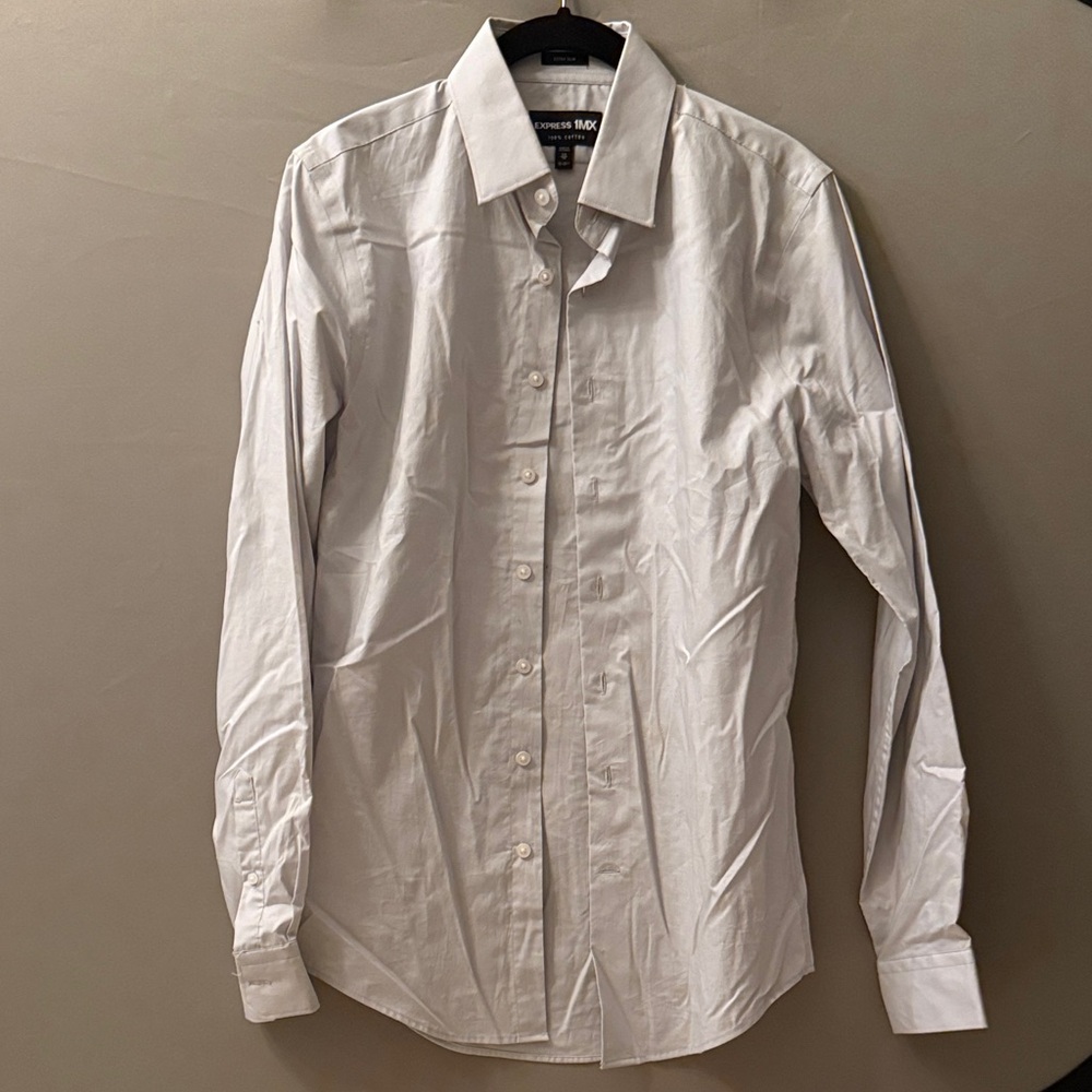 Express Crisp White Dress Shirt